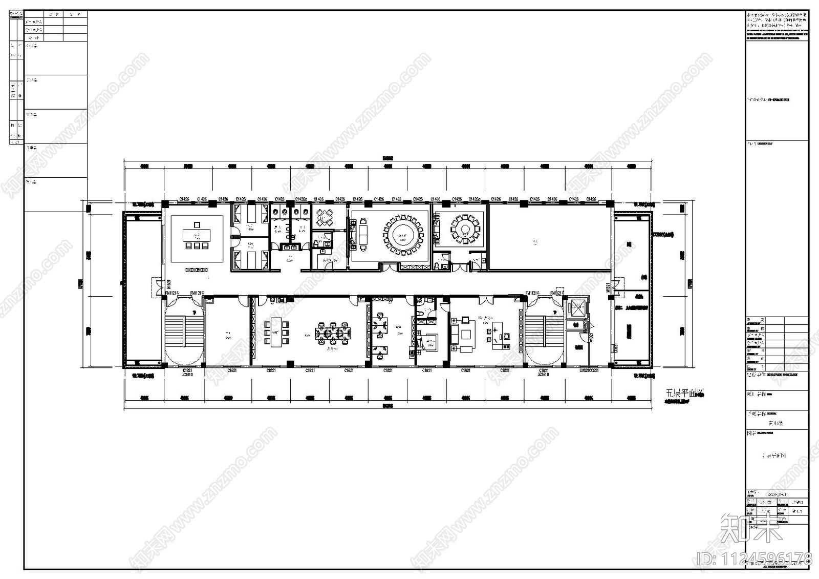 现代早教培训中心cad施工图下载【ID:1124596178】