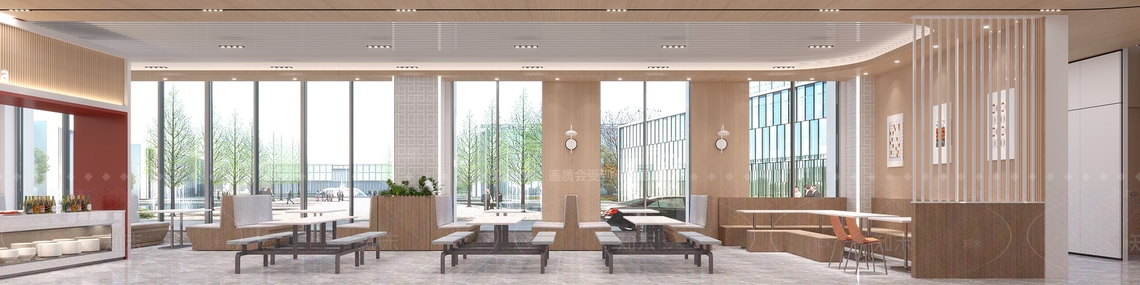 现代食堂3D模型下载【ID:1124602181】