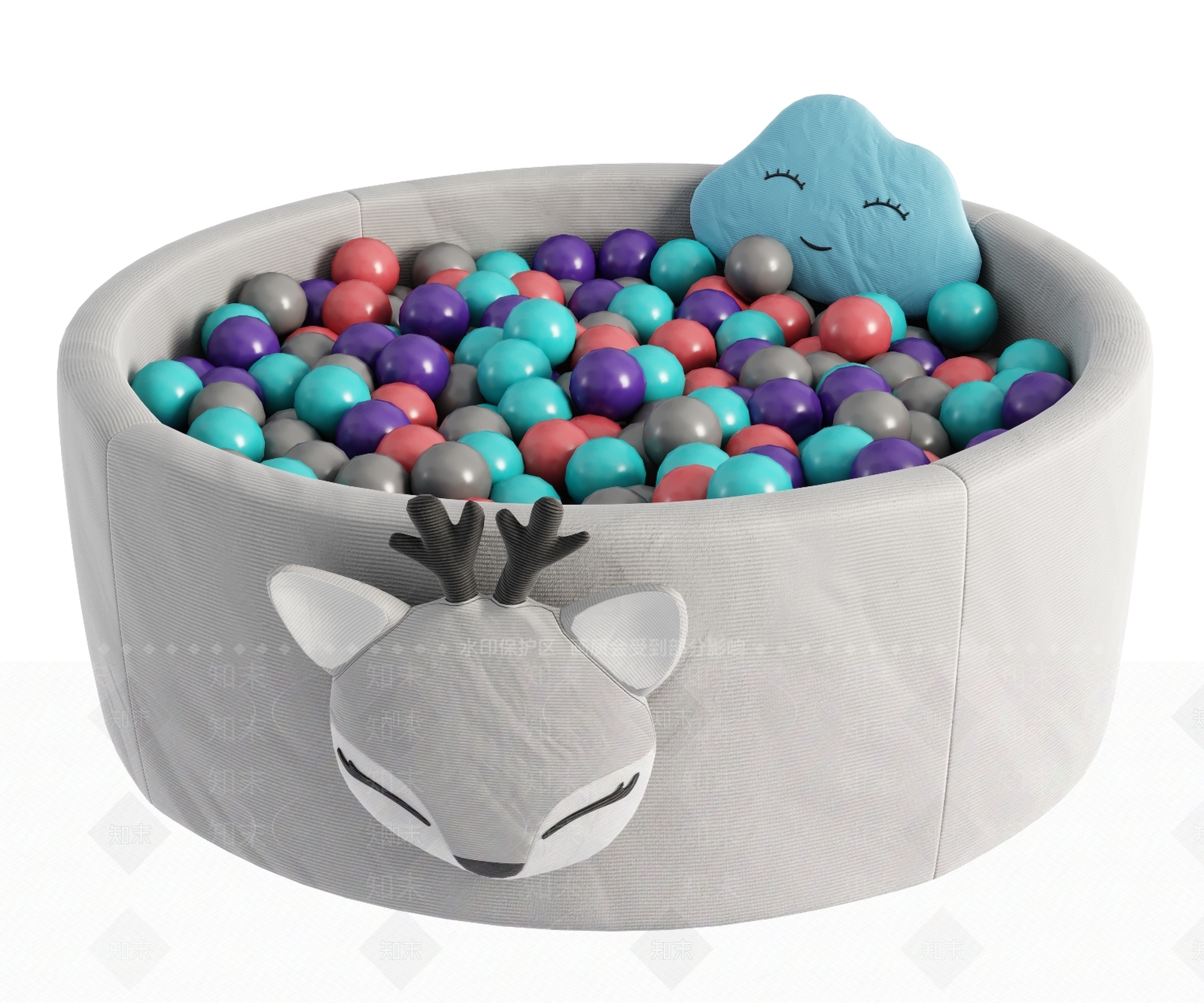儿童球池3D模型下载【ID:1124617431】