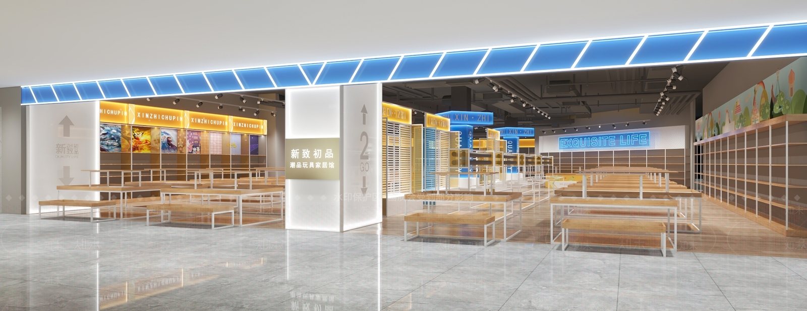 现代玩具礼品店3D模型下载【ID:1124637869】