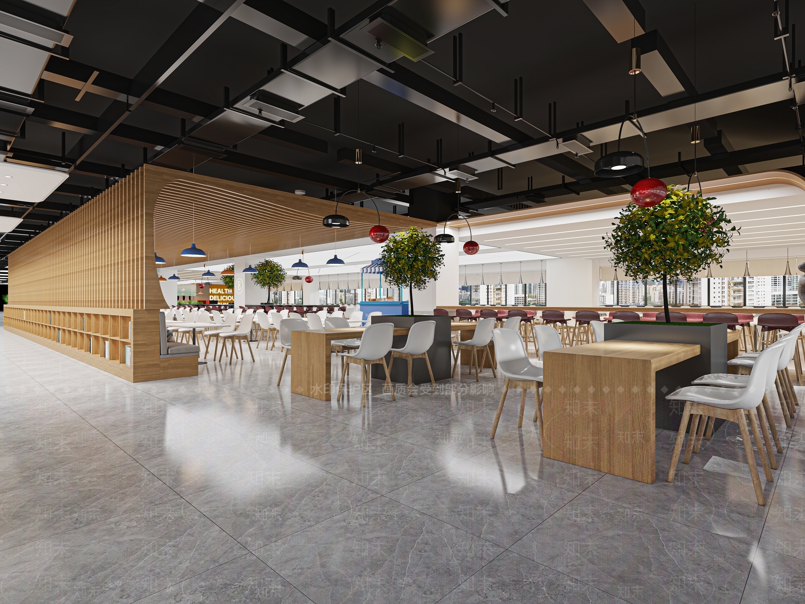 现代食堂3D模型下载【ID:1124645035】
