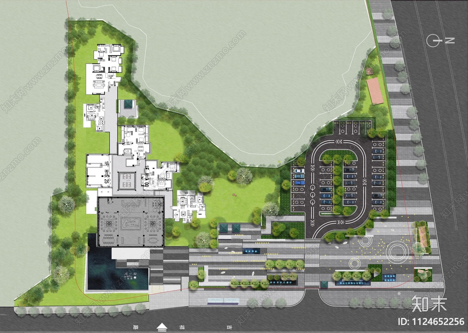 荣和东站城市广场现代展示区景观施工图下载【ID:1124652256】