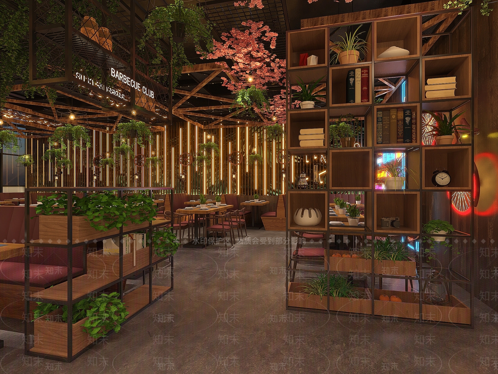 工业风烧烤店3D模型下载【ID:1124654979】