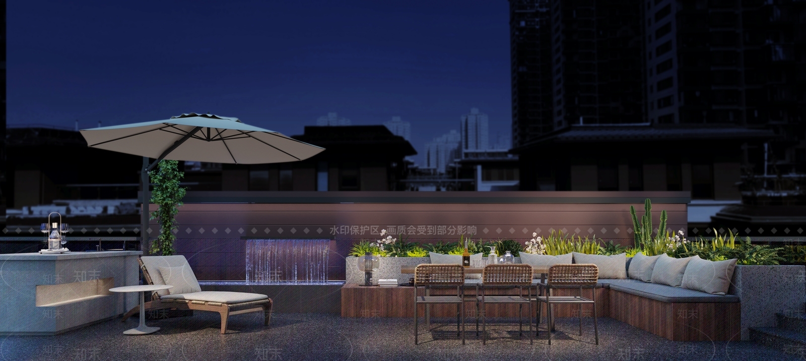 现代花园露台3D模型下载【ID:1124666763】