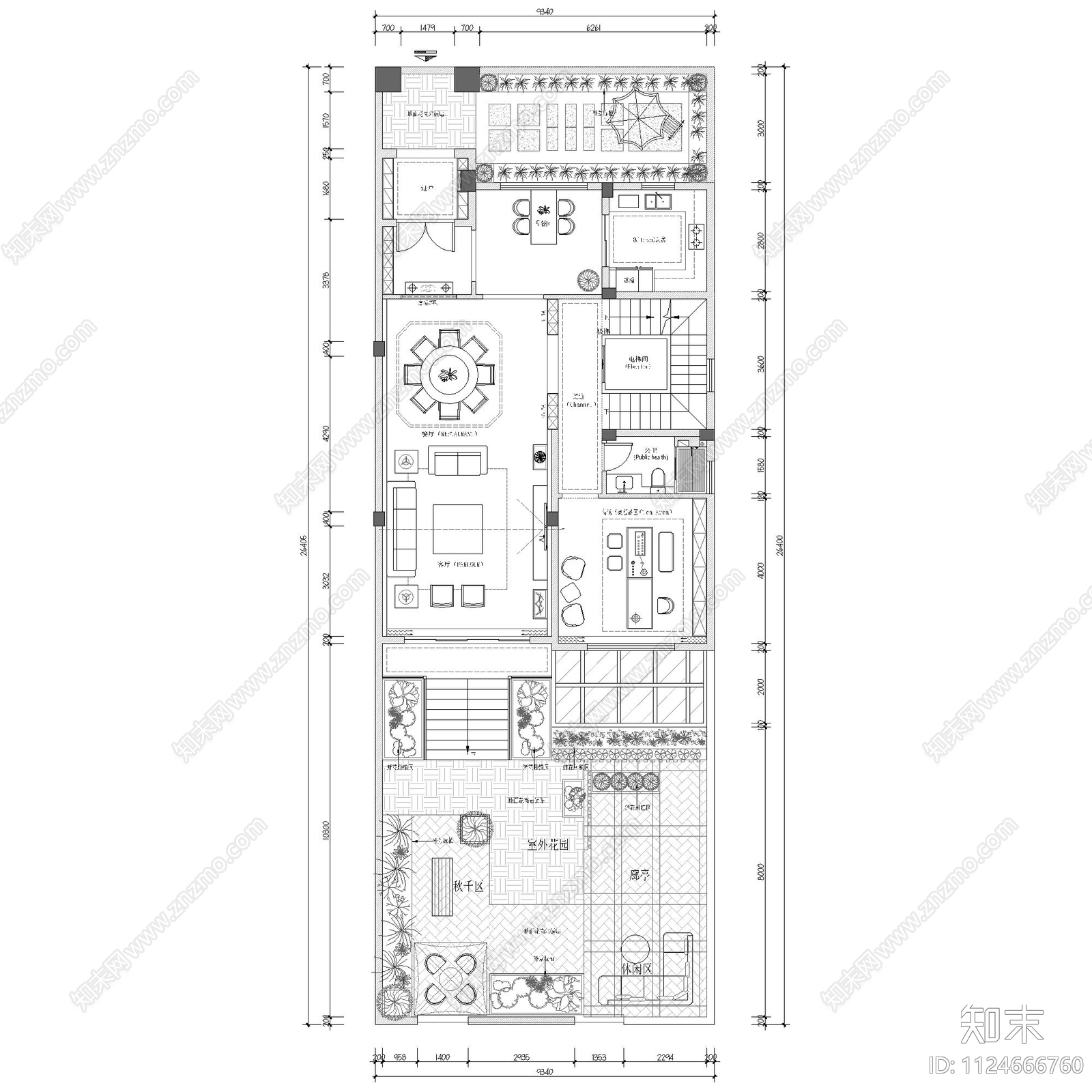 某别墅平面布置图施工图下载【ID:1124666760】