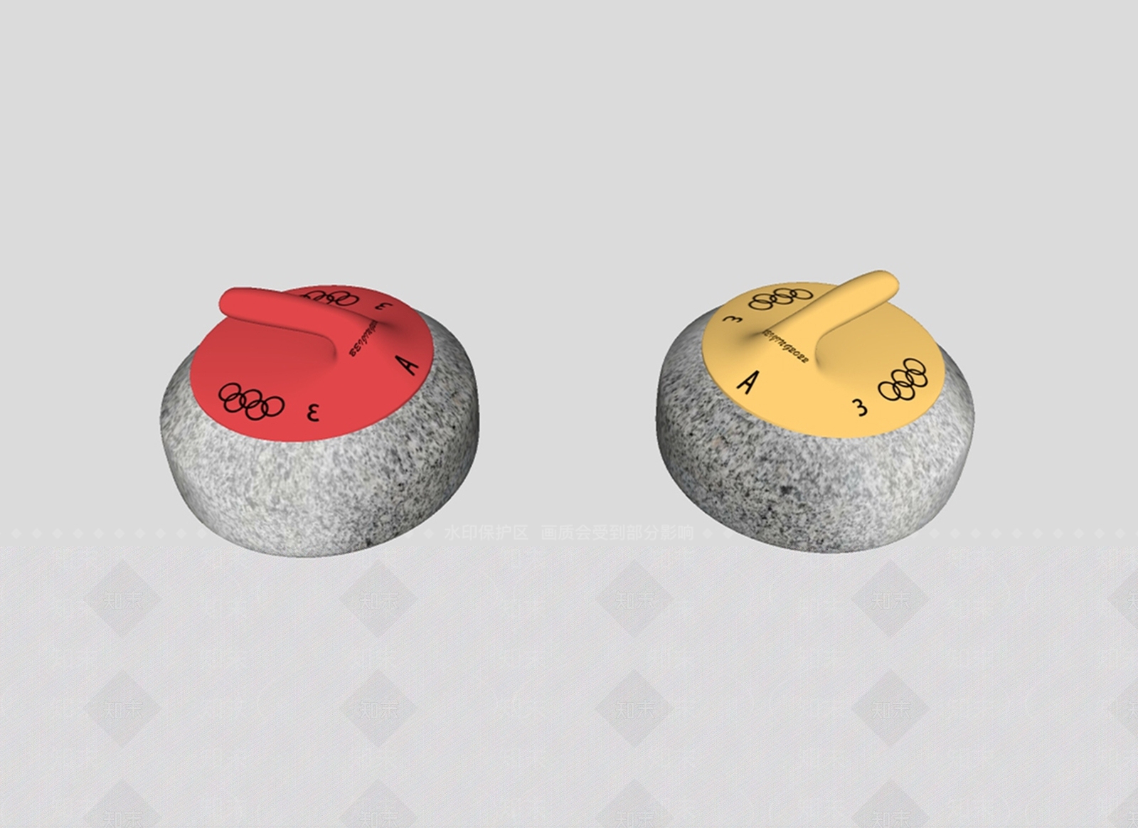 冰壶器材SU模型下载【ID:1124667988】