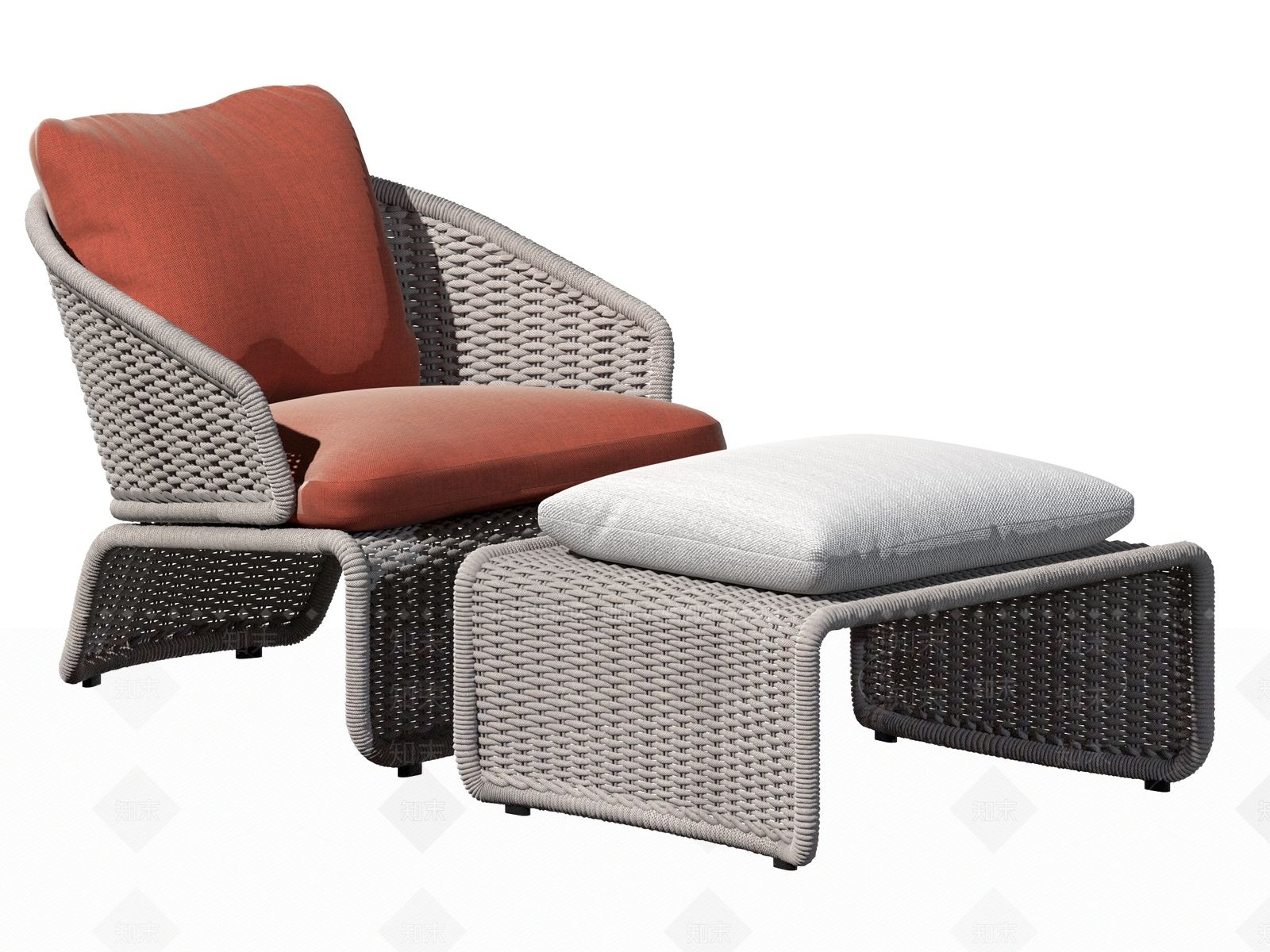 现代户外藤椅SU模型下载【ID:1125955277】