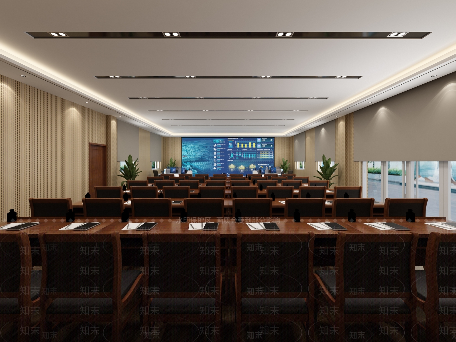 现代监控大厅3D模型下载【ID:1124675933】