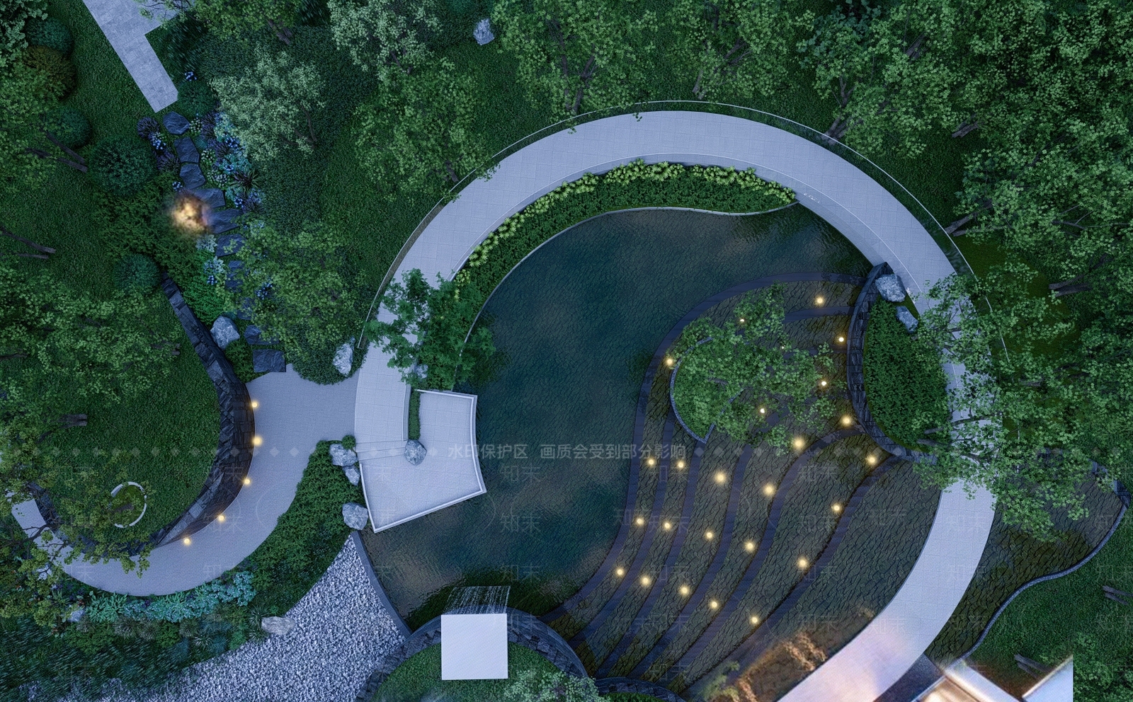 【SU悬赏模型】现代风格庭院景观SU模型下载【ID:1124893668】_知末su模型网