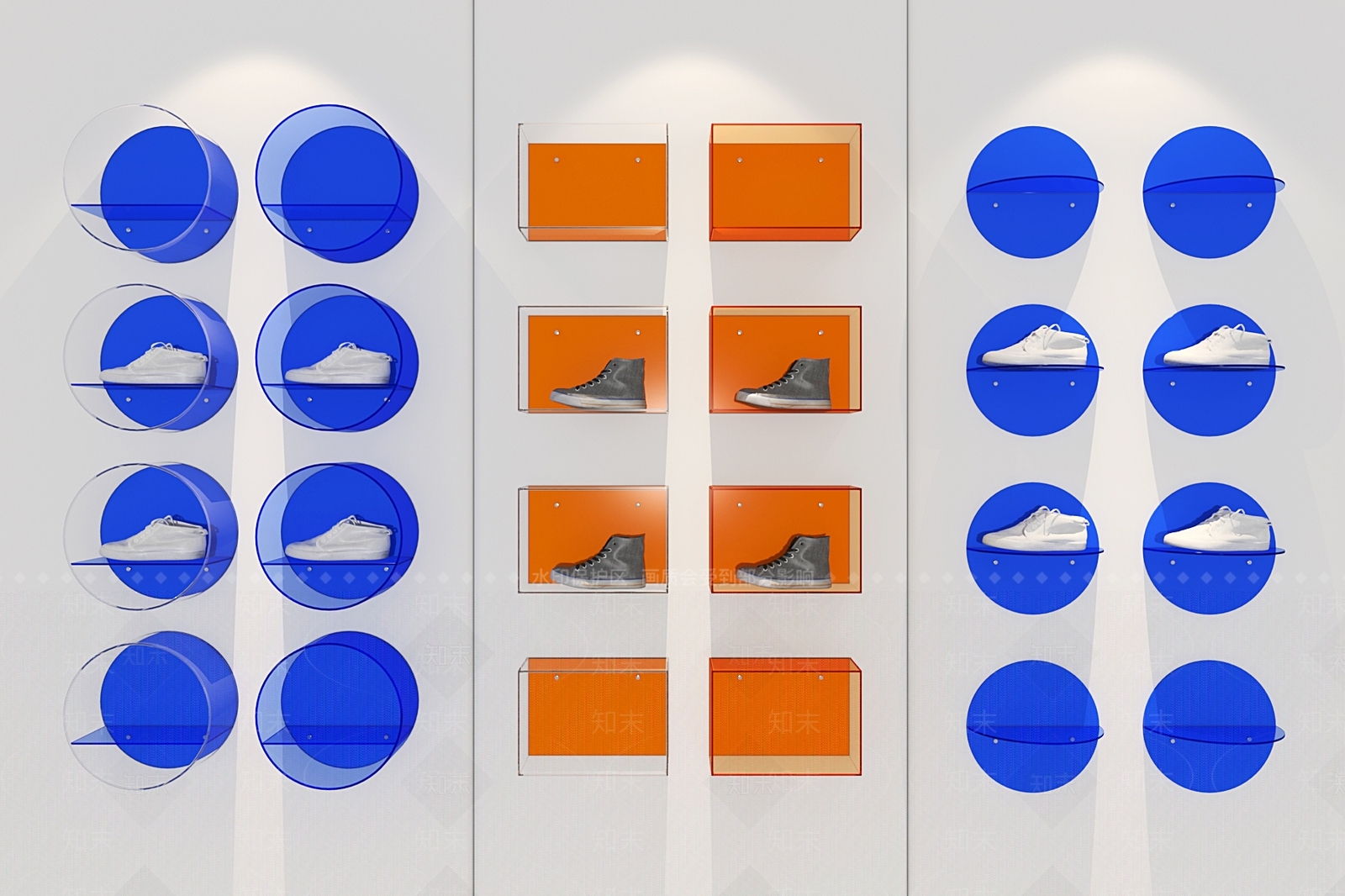 现代鞋店鞋架SU模型下载【ID:1124696494】