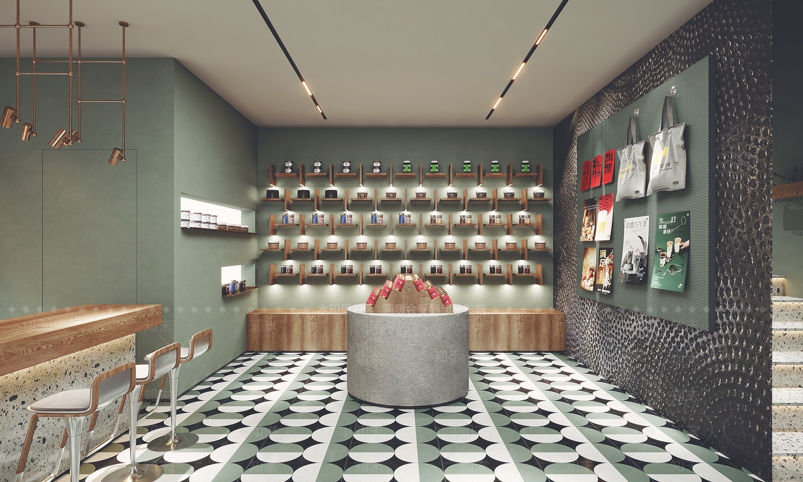现代奶茶店3D模型下载【ID:1124733425】