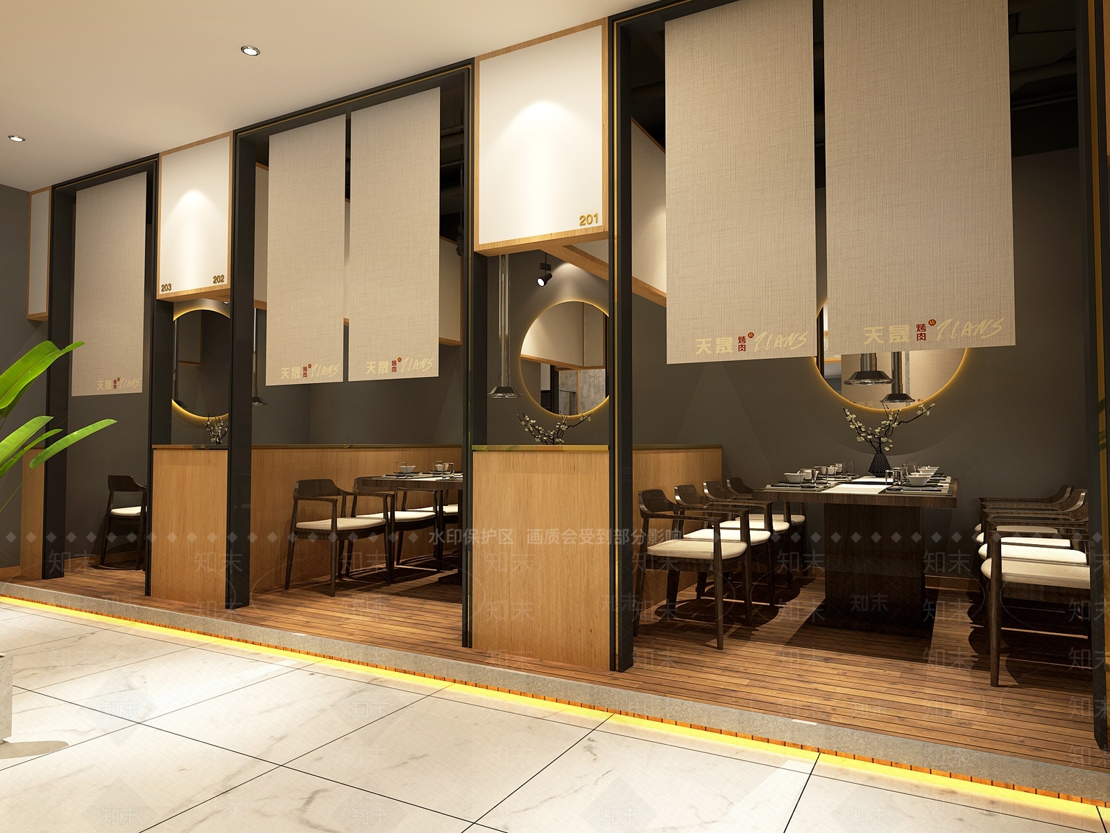 现代烤肉店3D模型下载【ID:1124713069】
