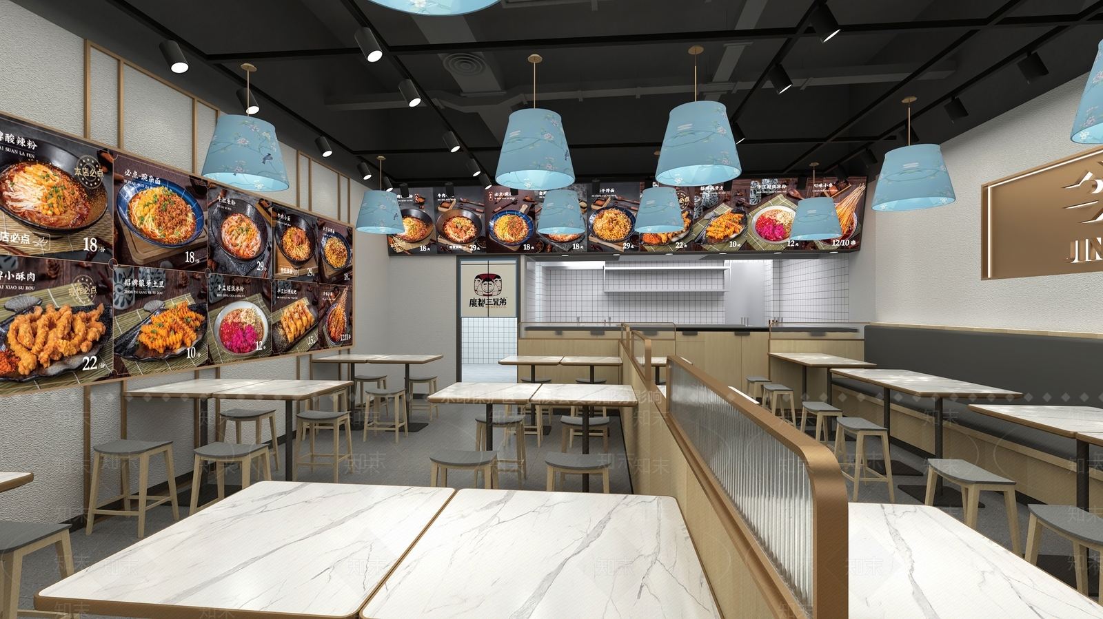 现代快餐店SU模型下载【ID:1126089755】