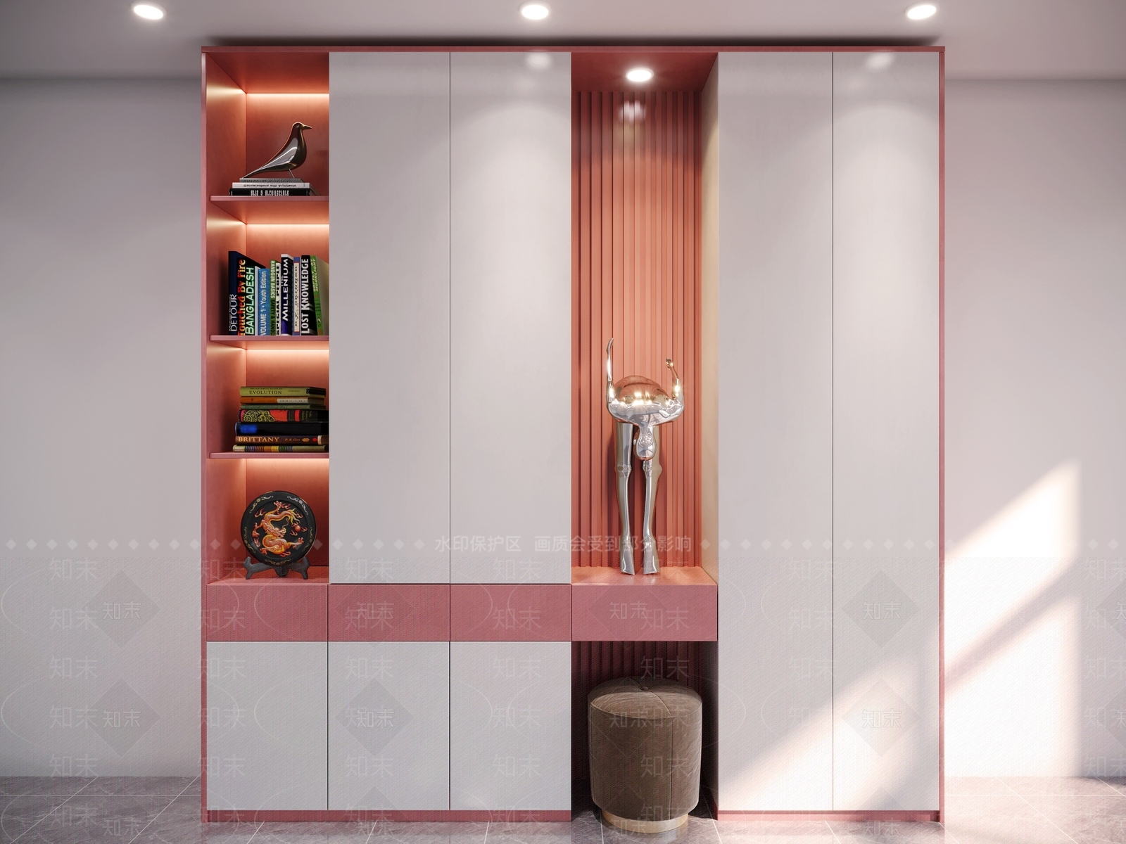 现代鞋柜3D模型下载【ID:1124718279】