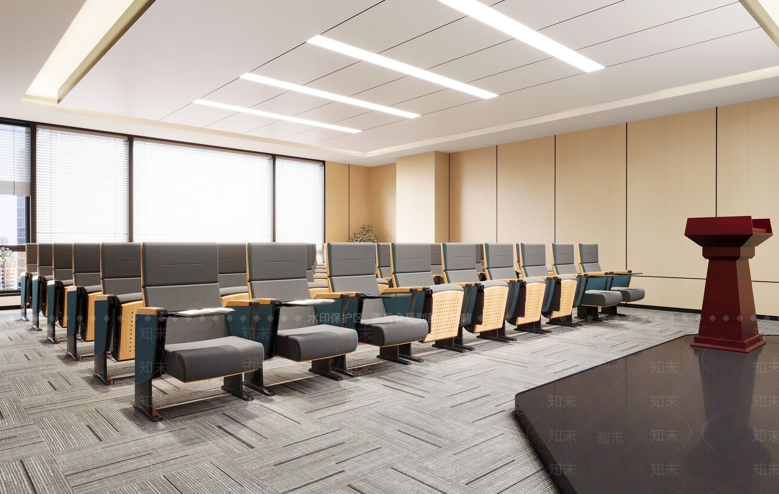 现代报告厅3D模型下载【ID:1124722177】