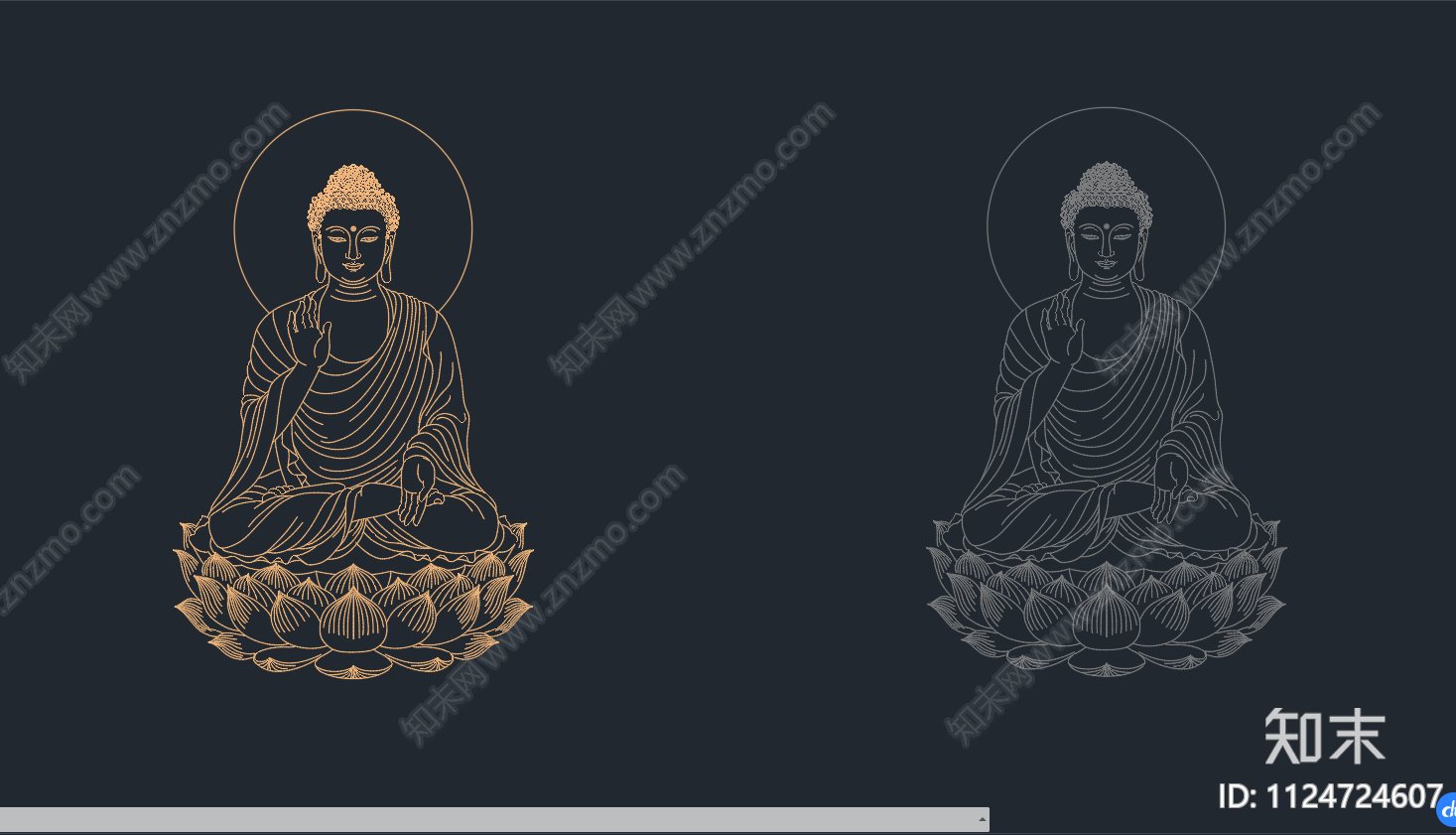 精细佛像立面施工图下载【ID:1124724607】