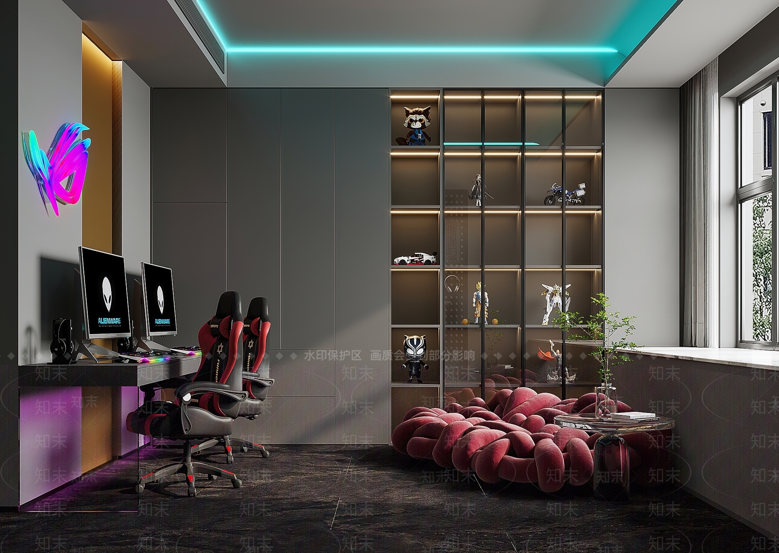 现代电竞房3D模型下载【ID:1124739711】