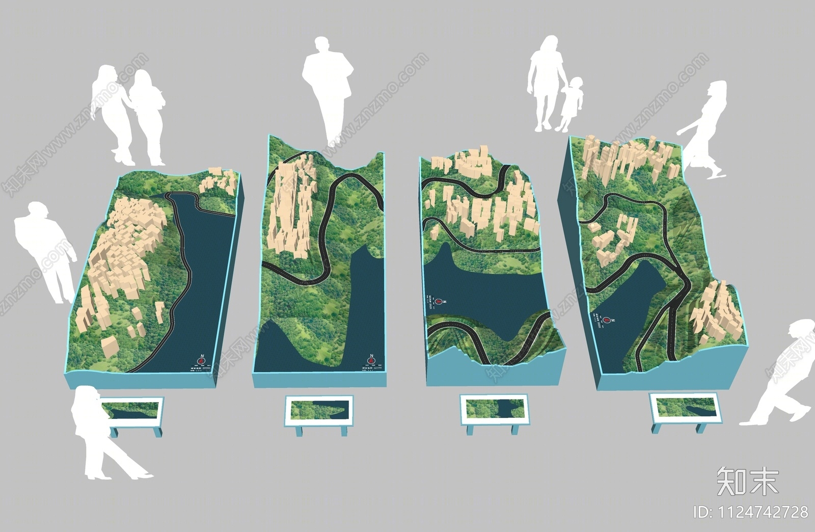 景观沙盘SU模型下载【ID:1124742728】