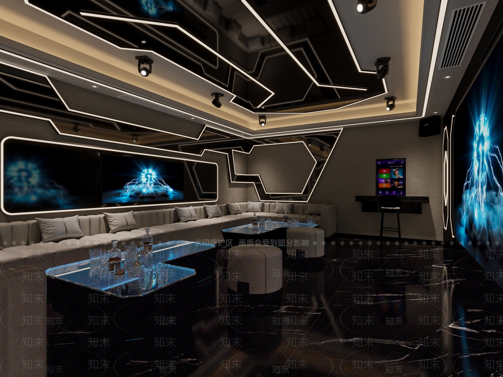 现代KTV包厢3D模型下载【ID:1124742400】