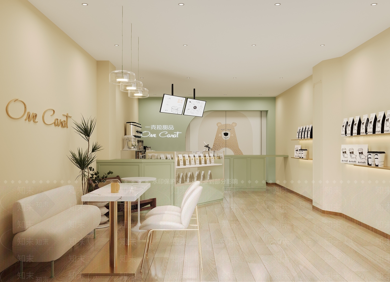 北欧甜品店3D模型下载【ID:1124745432】