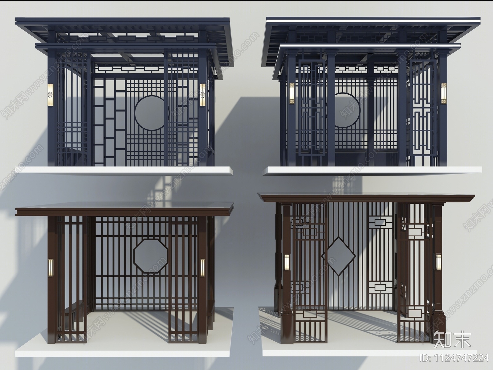 新中式亭子3D模型下载【ID:1124747224】