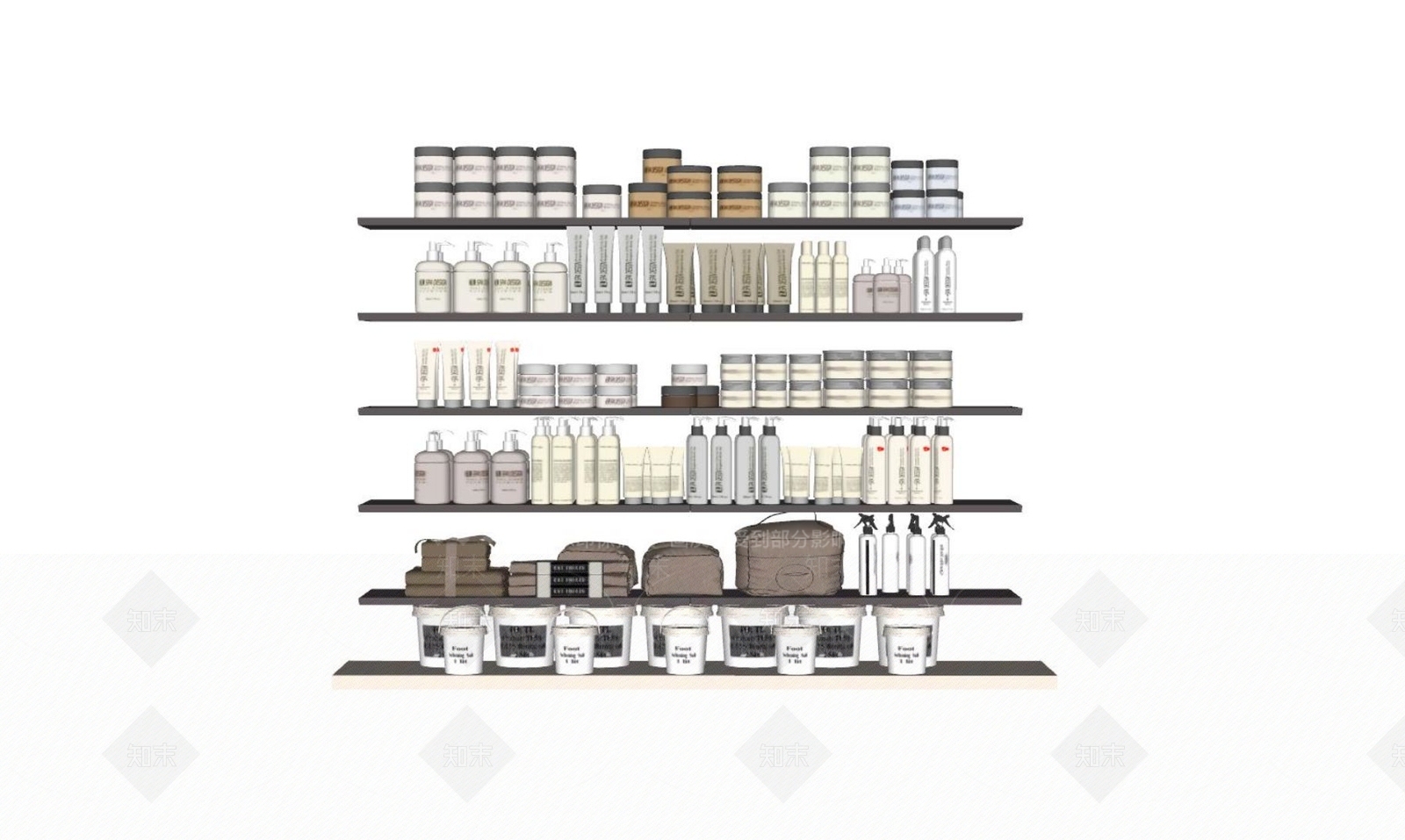 现代化妆品货架SU模型下载【ID:1124749681】