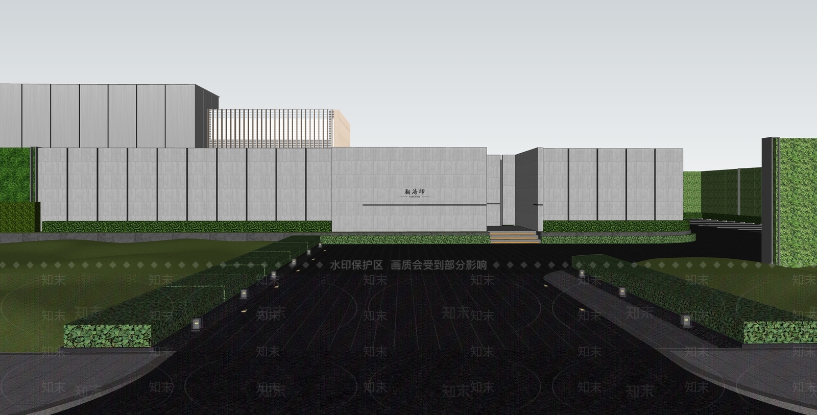 现代入口大门SU模型下载【ID:1124751417】