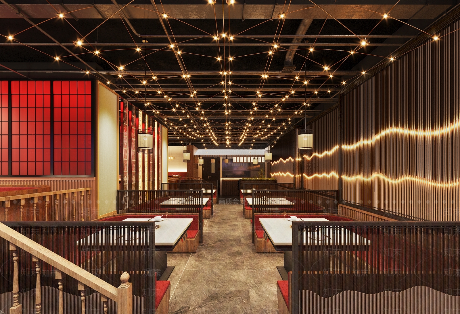 新中式火锅店3D模型下载【ID:1124759383】