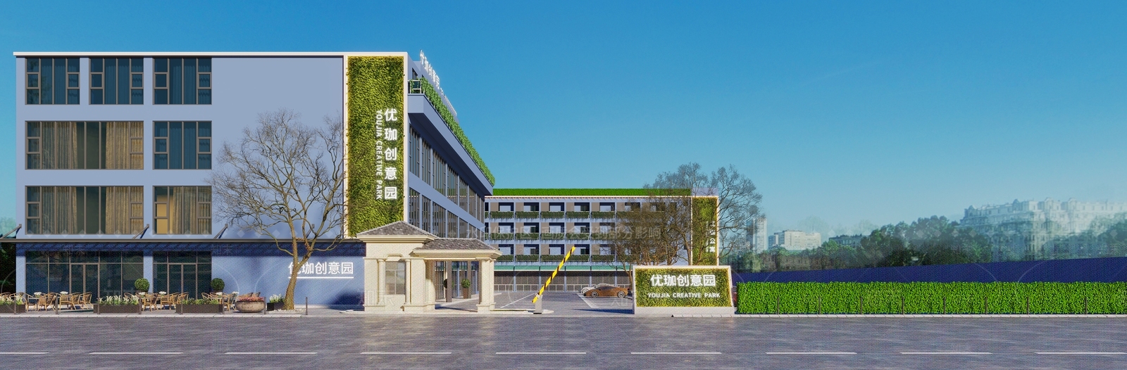 现代办公楼3D模型下载【ID:1124759764】