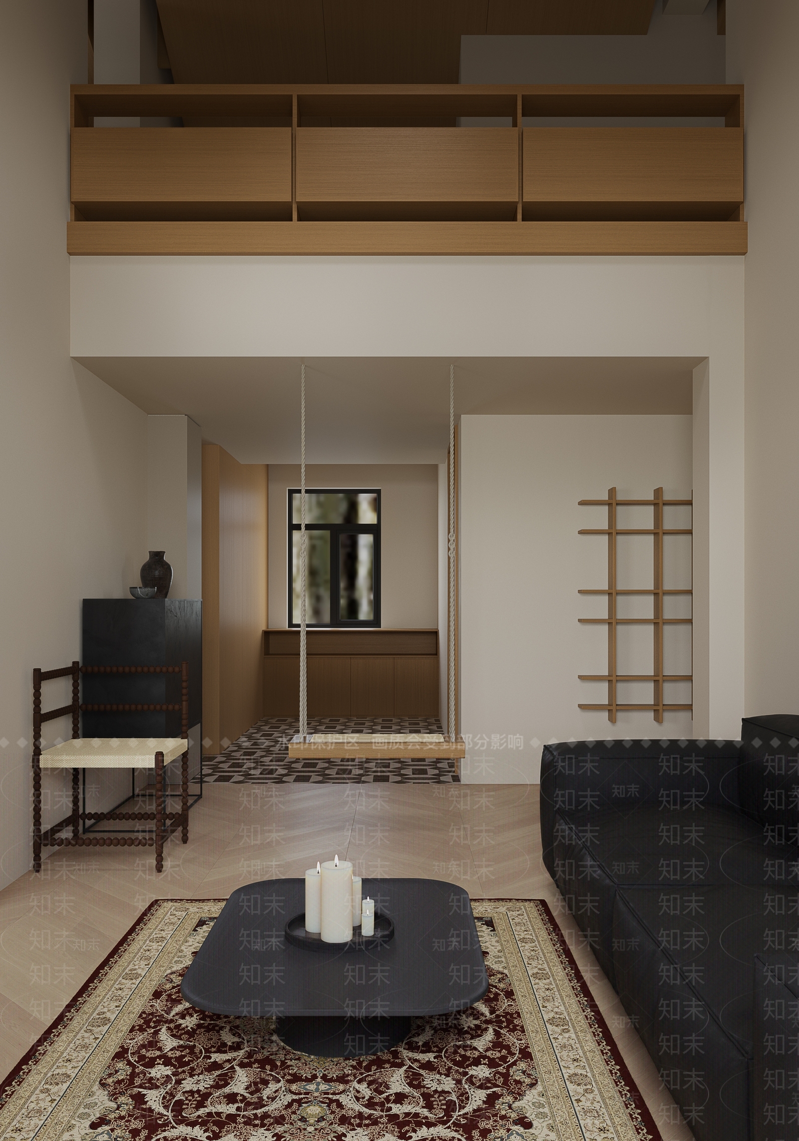 侘寂单身公寓3D模型下载【ID:1124762122】