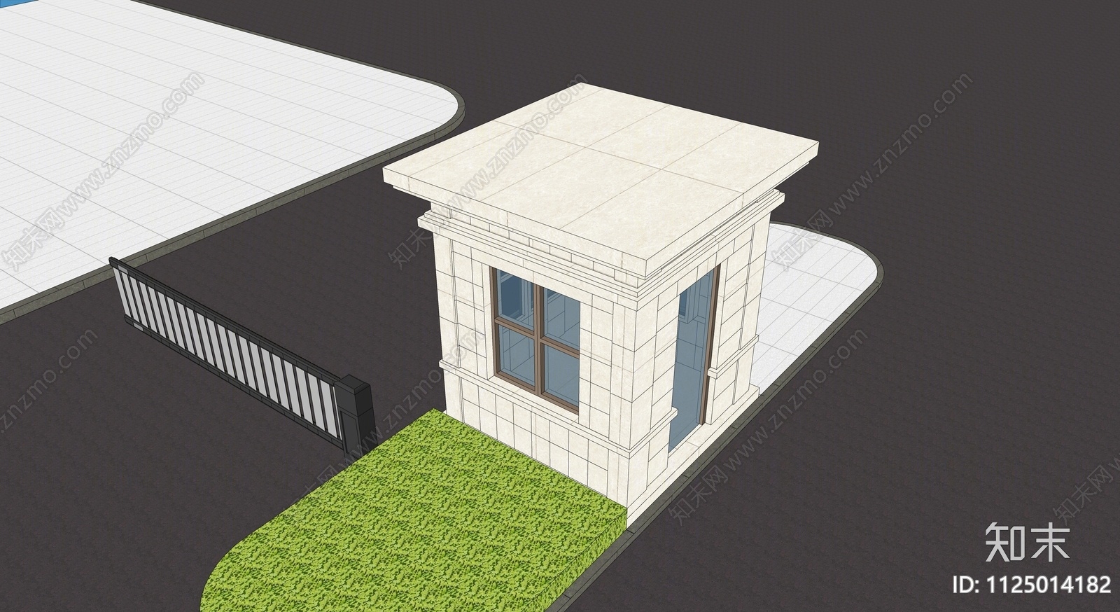 欧式岗亭SU模型下载【ID:1125014182】