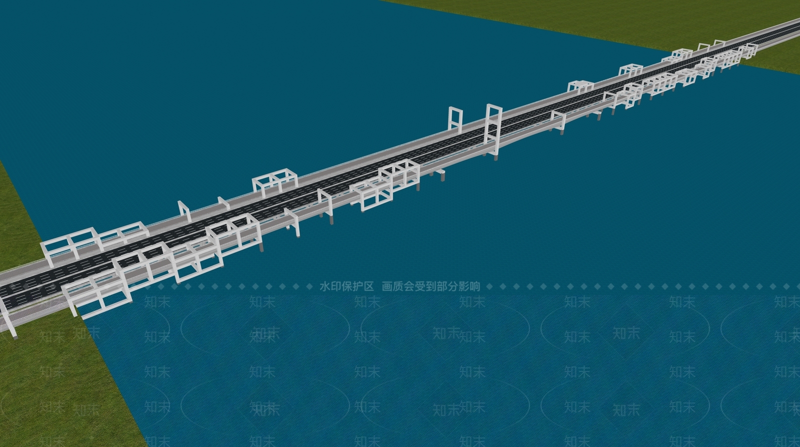 现代大桥SU模型下载【ID:1124794039】