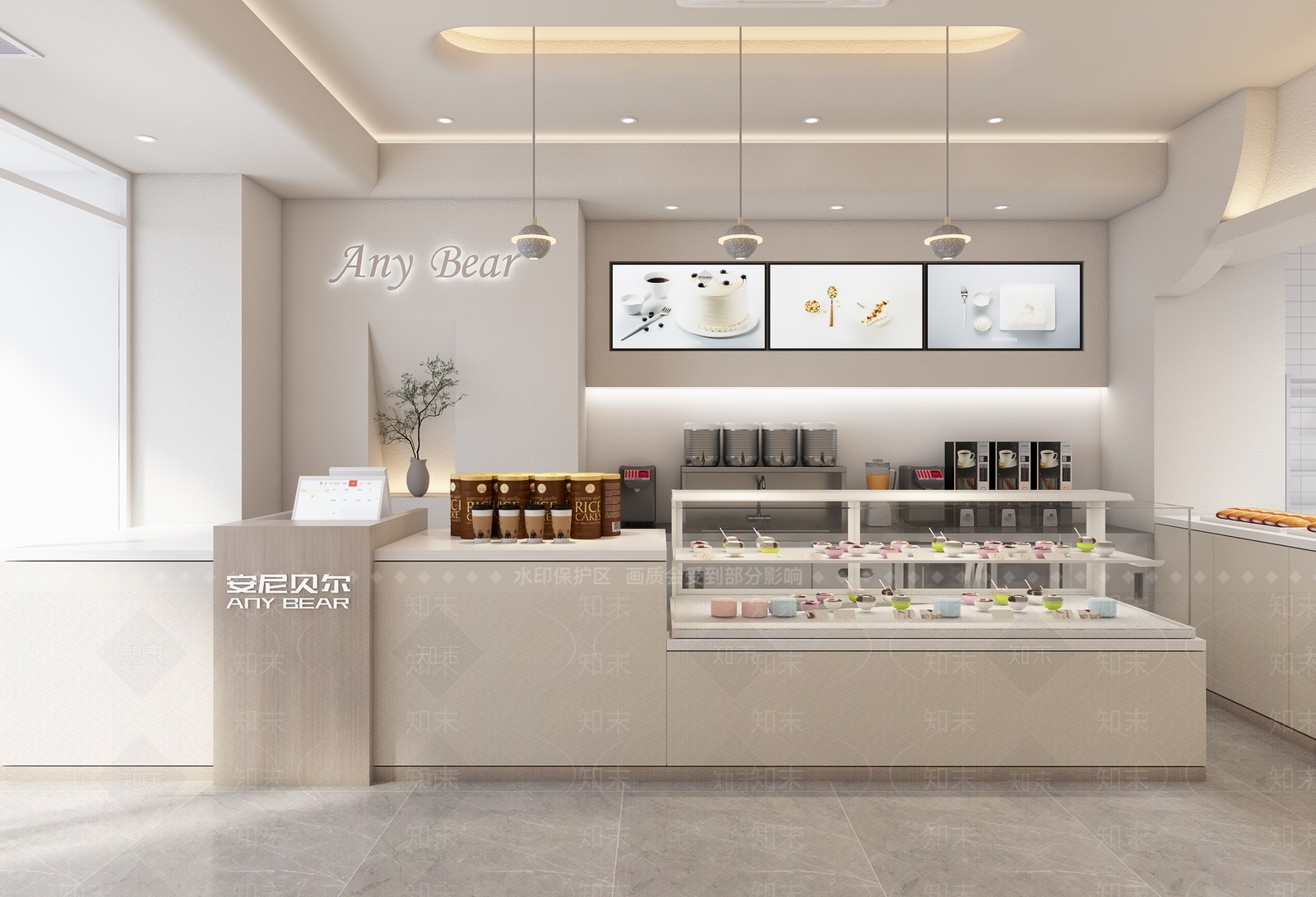 现代蛋糕面包店3D模型下载【ID:1124794463】