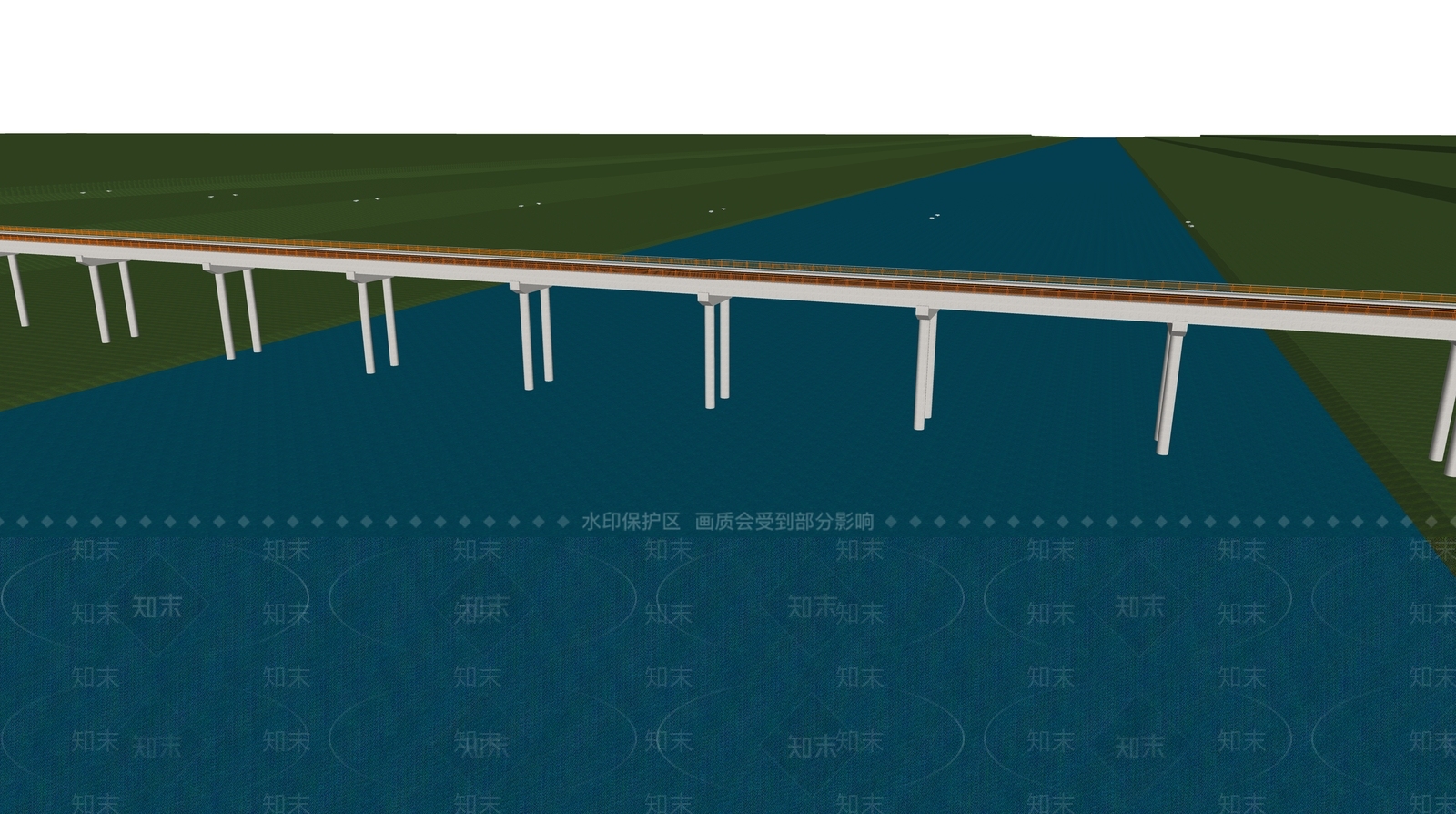 现代过河大桥SU模型下载【ID:1124799431】