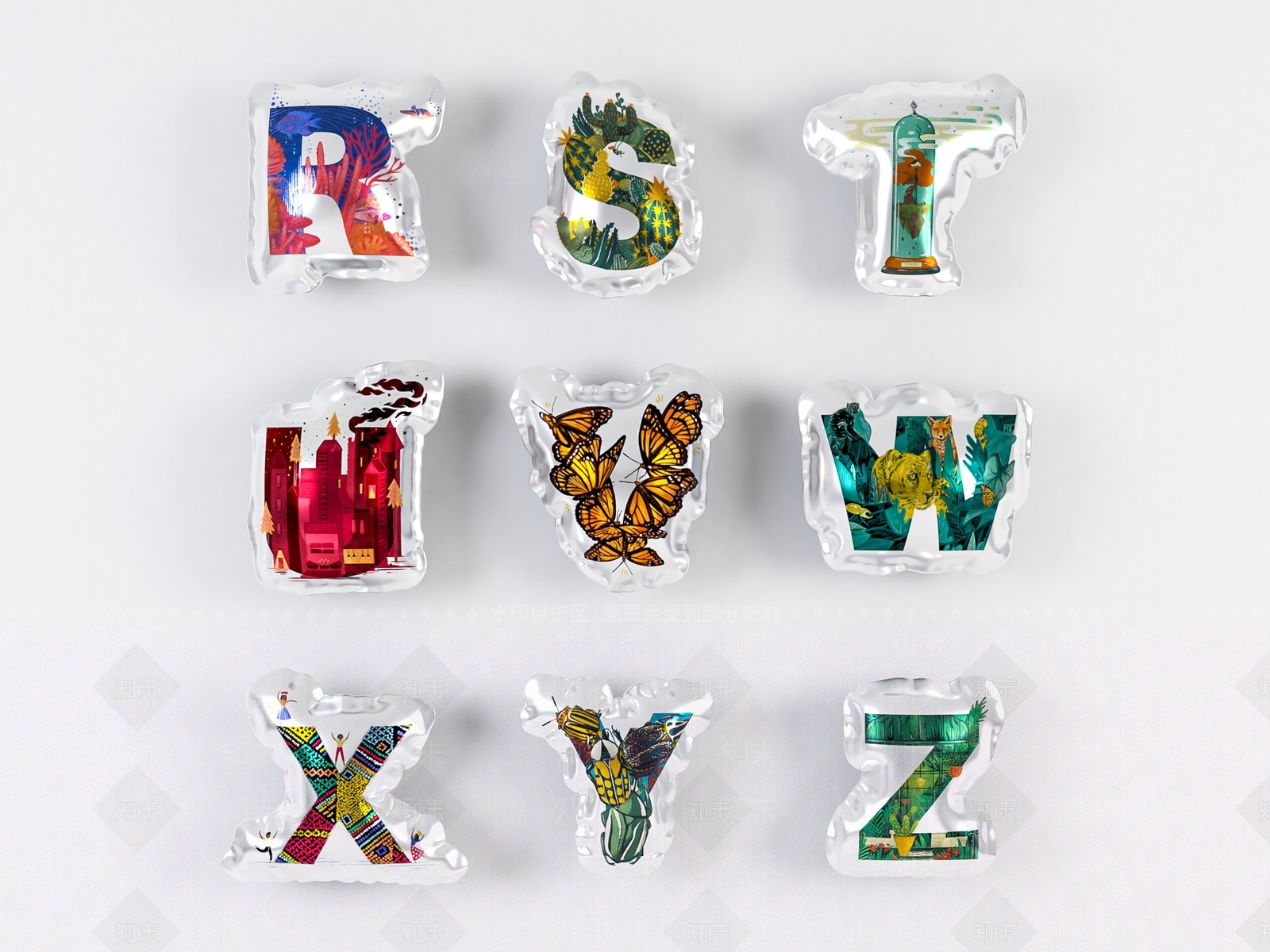 现代装饰气球3D模型下载【ID:1124801079】