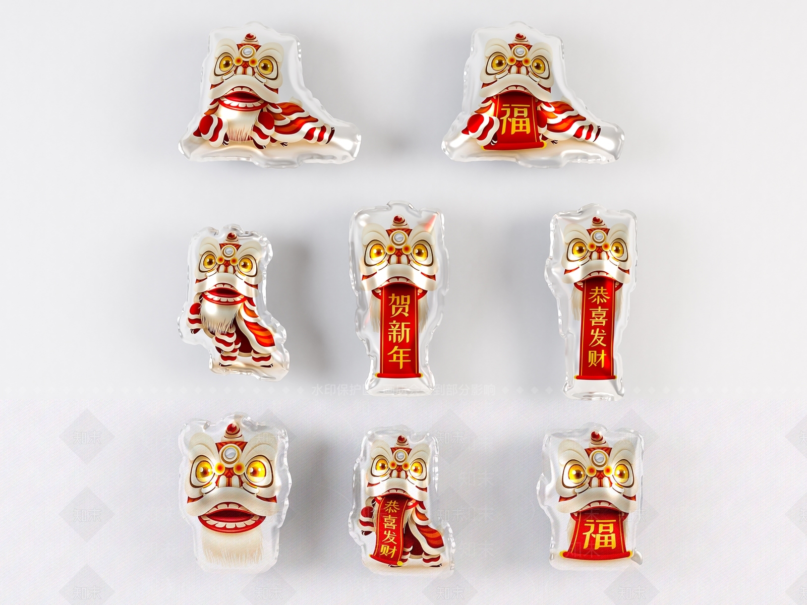 现代家居装饰气球挂件3D模型下载【ID:1124802177】