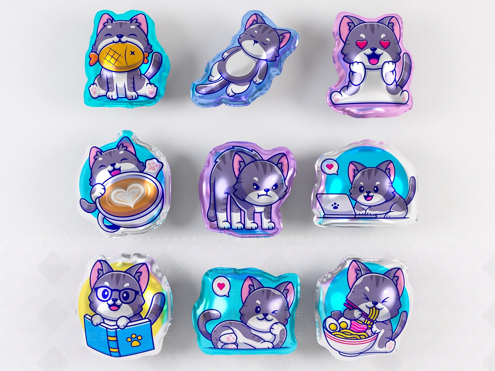 现代家居装饰气球美陈挂件3D模型下载【ID:1124802198】