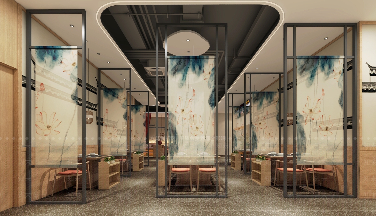 新中式火锅店3D模型下载【ID:1124811132】