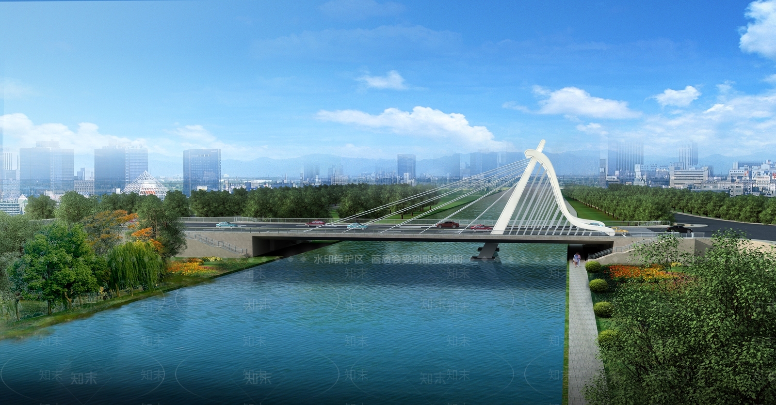 现代大桥SU模型下载【ID:1124810629】