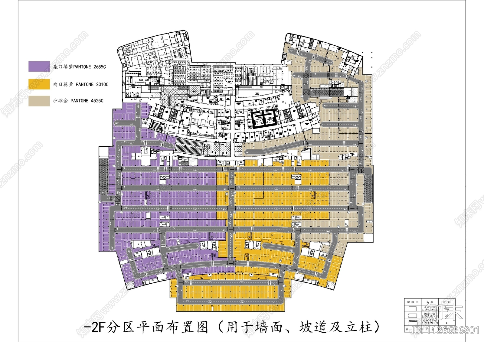 儿童医院交通及车位景观平面cad施工图下载【ID:1126626801】