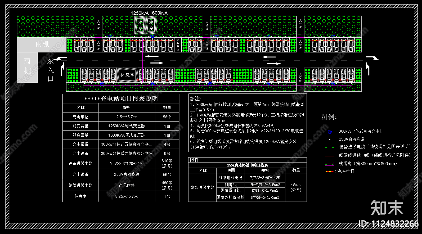 新能源汽车充电站规划施工图下载【ID:1124832266】