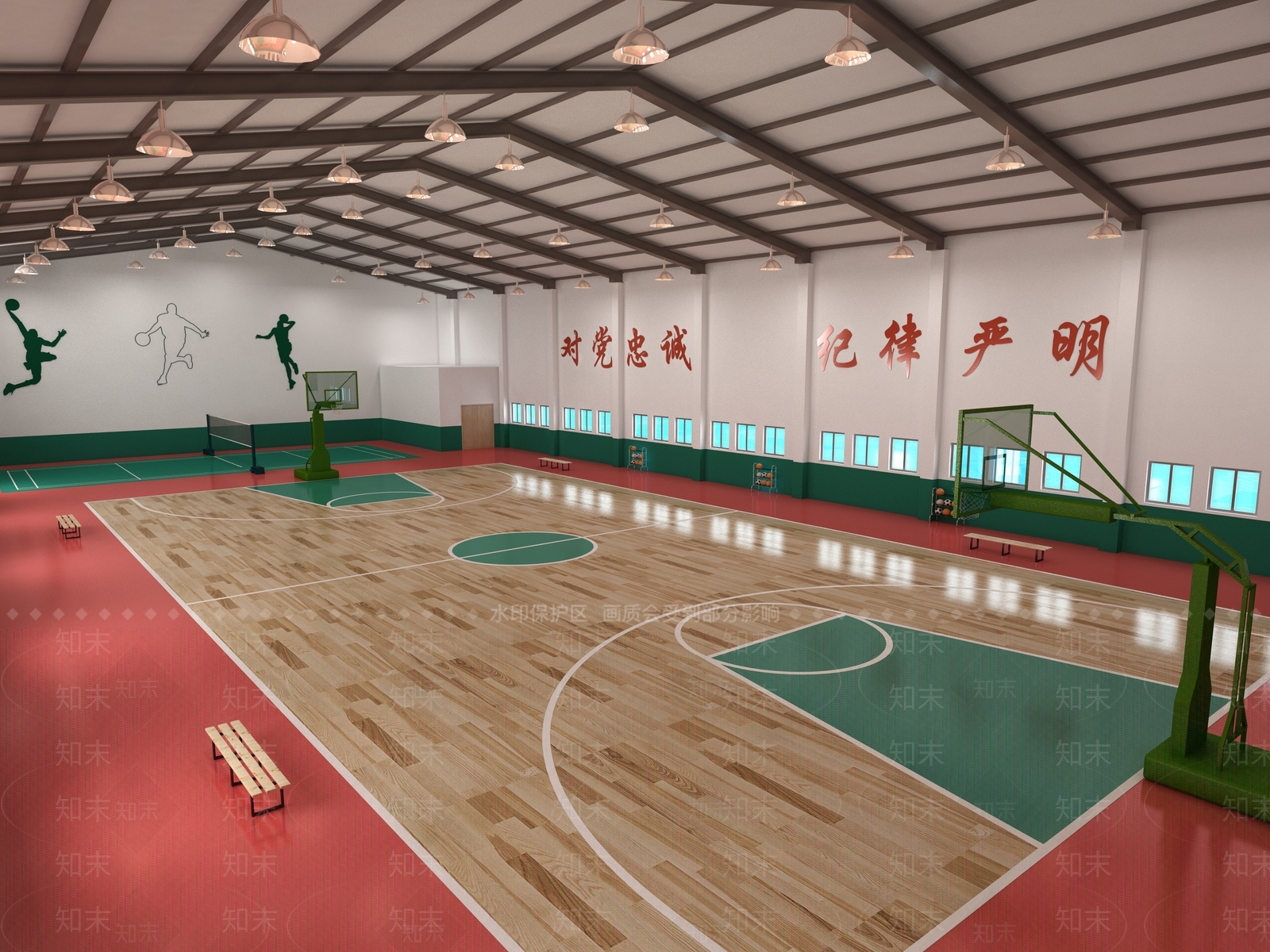 现代篮球馆3D模型下载【ID:1124843738】