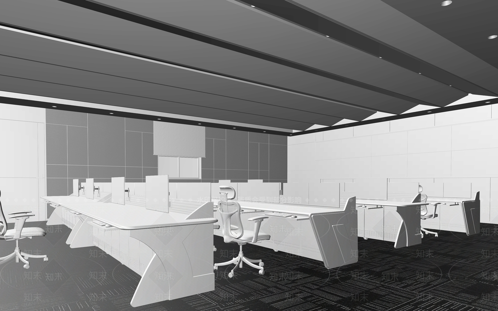 现代监控指挥中心3D模型下载【ID:1124849793】