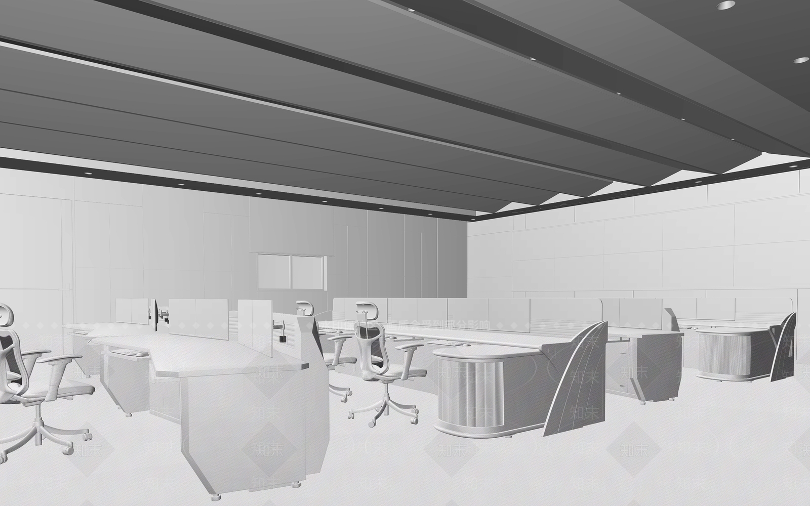 现代监控指挥中心3D模型下载【ID:1124850037】