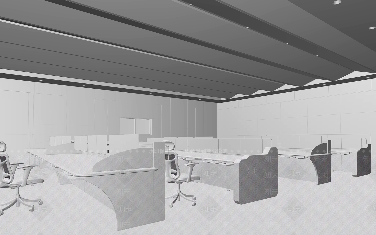 现代监控指挥中心3D模型下载【ID:1124850154】