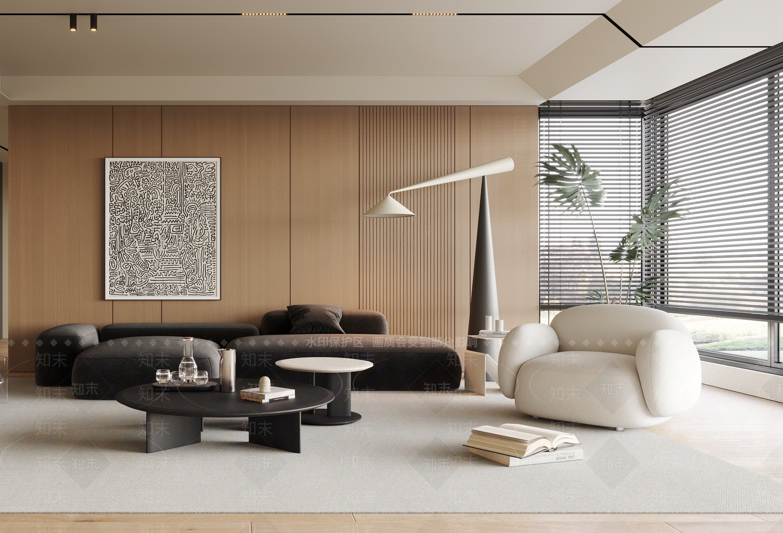现代家居客厅3D模型下载【ID:1124852050】_知末3d模型网