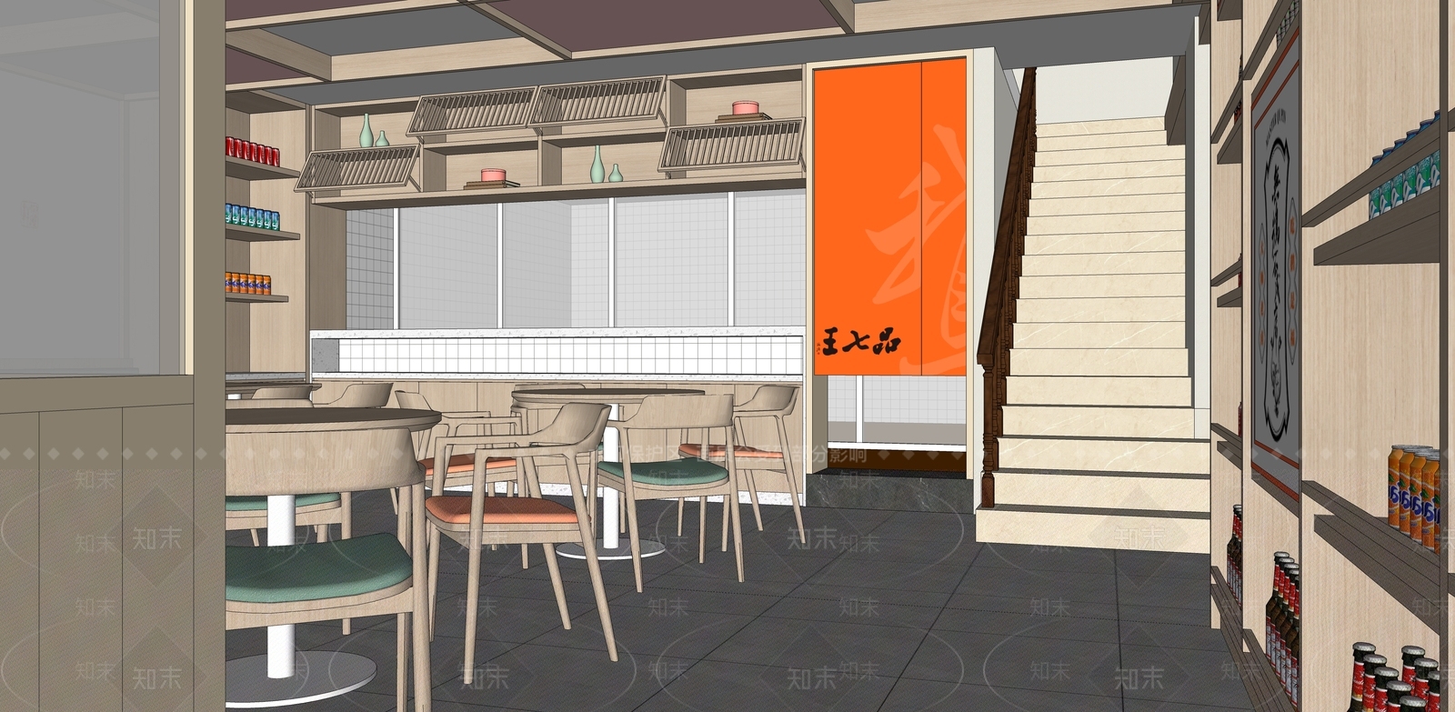 现代卤味小吃店SU模型下载【ID:1124856894】