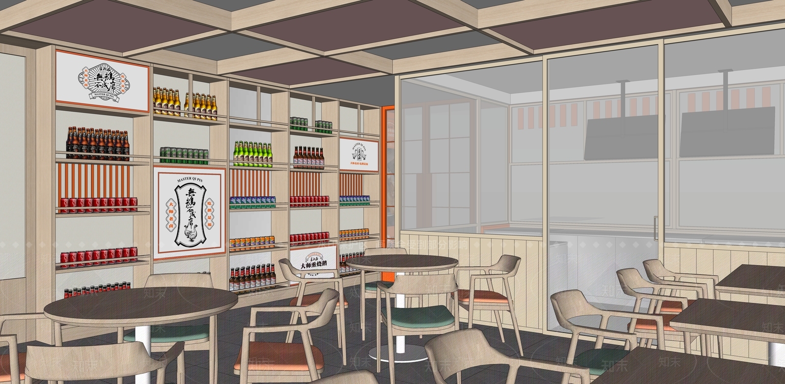 现代卤味小吃店SU模型下载【ID:1124856894】