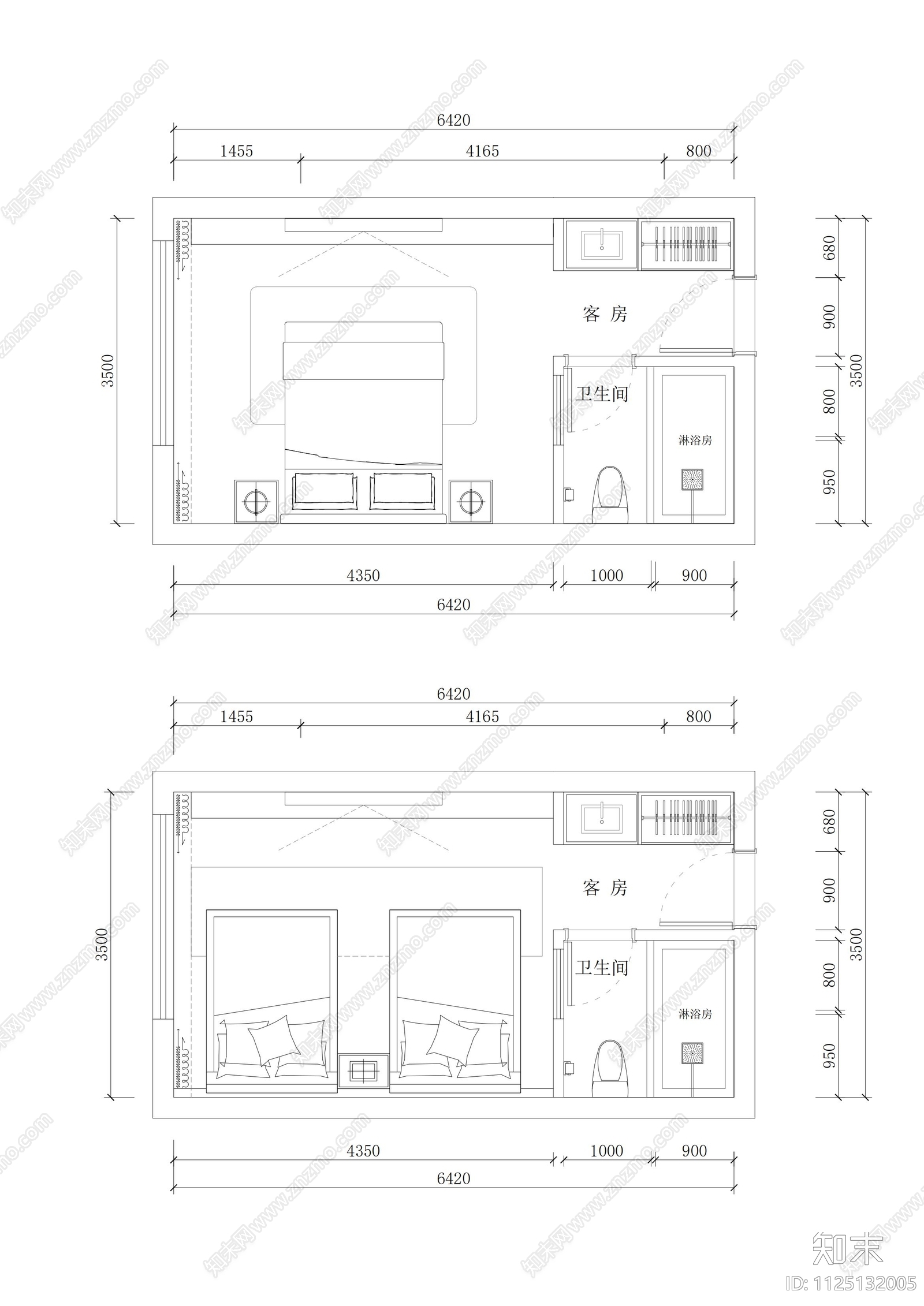 机场路口酒店大厅施工图下载【ID:1125132005】