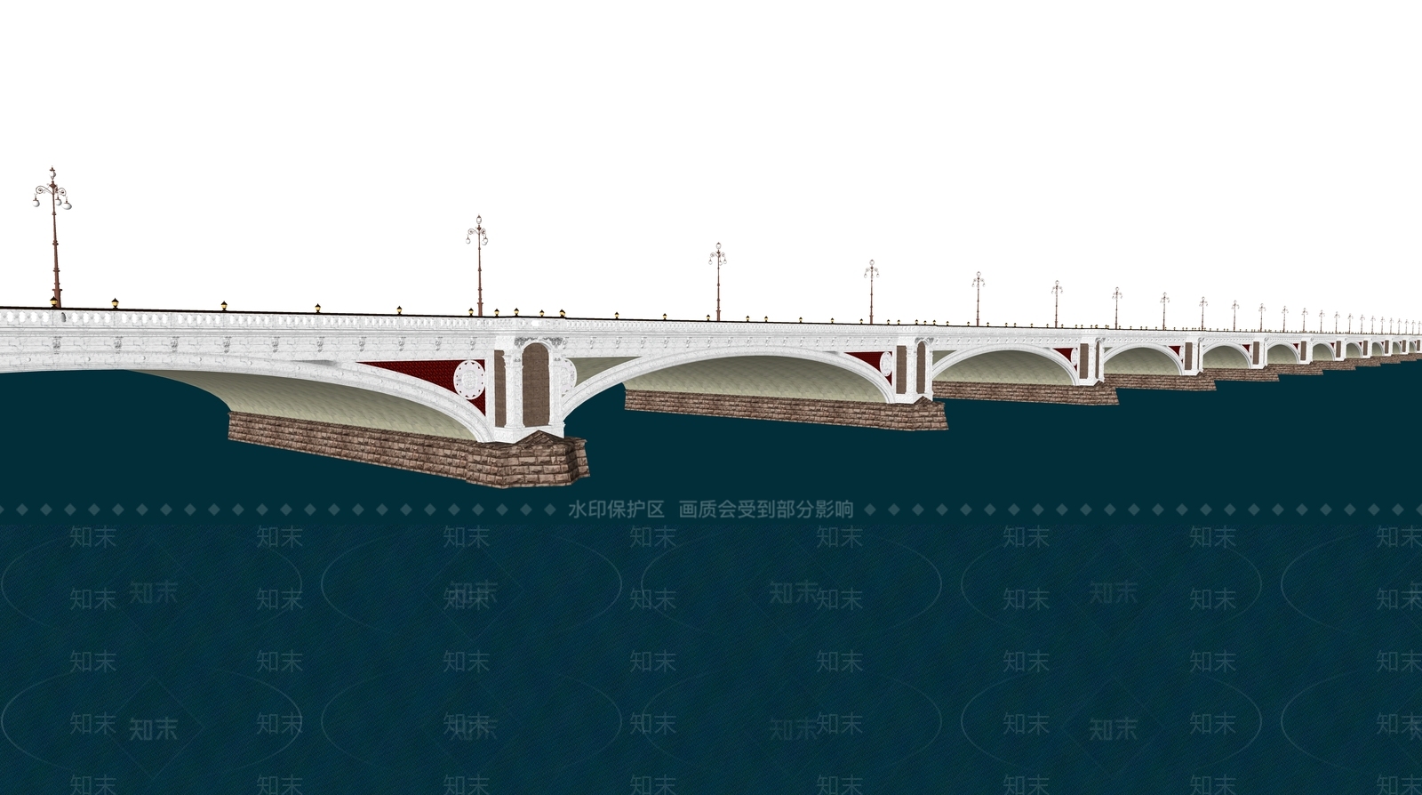 现代城市大桥SU模型下载【ID:1124871097】